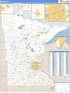 Minnesota ZIP Code Wall Map