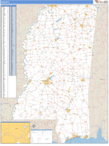 Mississippi ZIP Code Wall Map