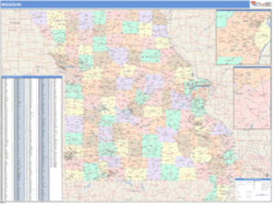 Missouri Business Wall Map