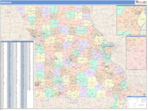 Missouri Business Wall Map Market Maps (IDI)