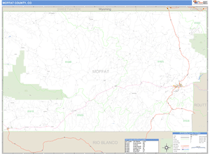Moffat County, Colorado Zip Code Wall Map