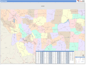 Montana Business Wall Map