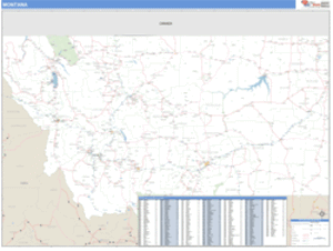 Montana ZIP Code Wall Map