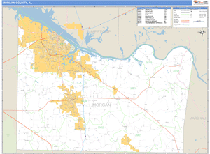 Morgan County, Alabama Zip Code Wall Map