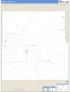 Morrill County, Nebraska Zip Code Wall Map