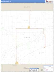 Morton County, Kansas Zip Code Wall Map