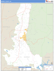 Murray County, Georgia Zip Code Wall Map