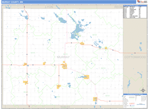 Murray County, Minnesota Zip Code Wall Map