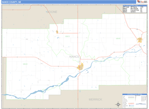 Nance County, Nebraska Zip Code Wall Map