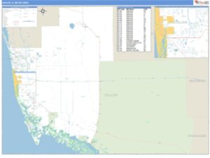 Naples, Florida Metro Area Wall Map