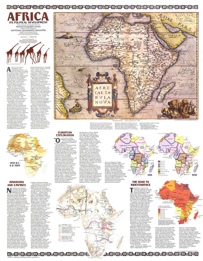 Africa, Its Political Development Map 1980 Maps.com