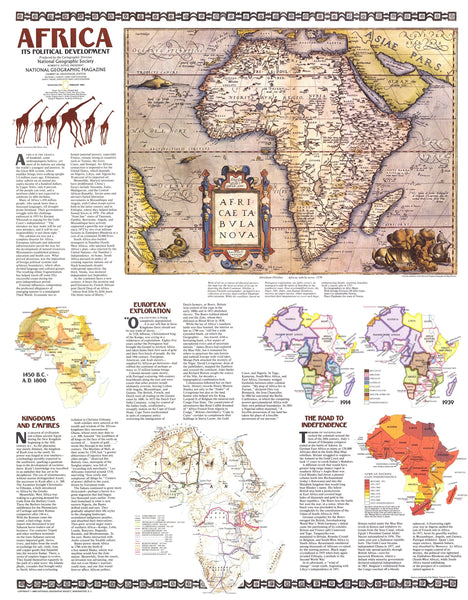 Africa, Its Political Development Map 1980 Maps.com