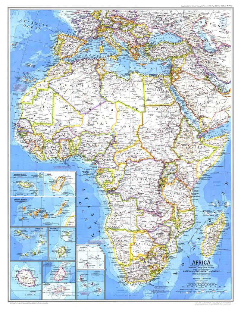 Africa Map 1980 Maps.com