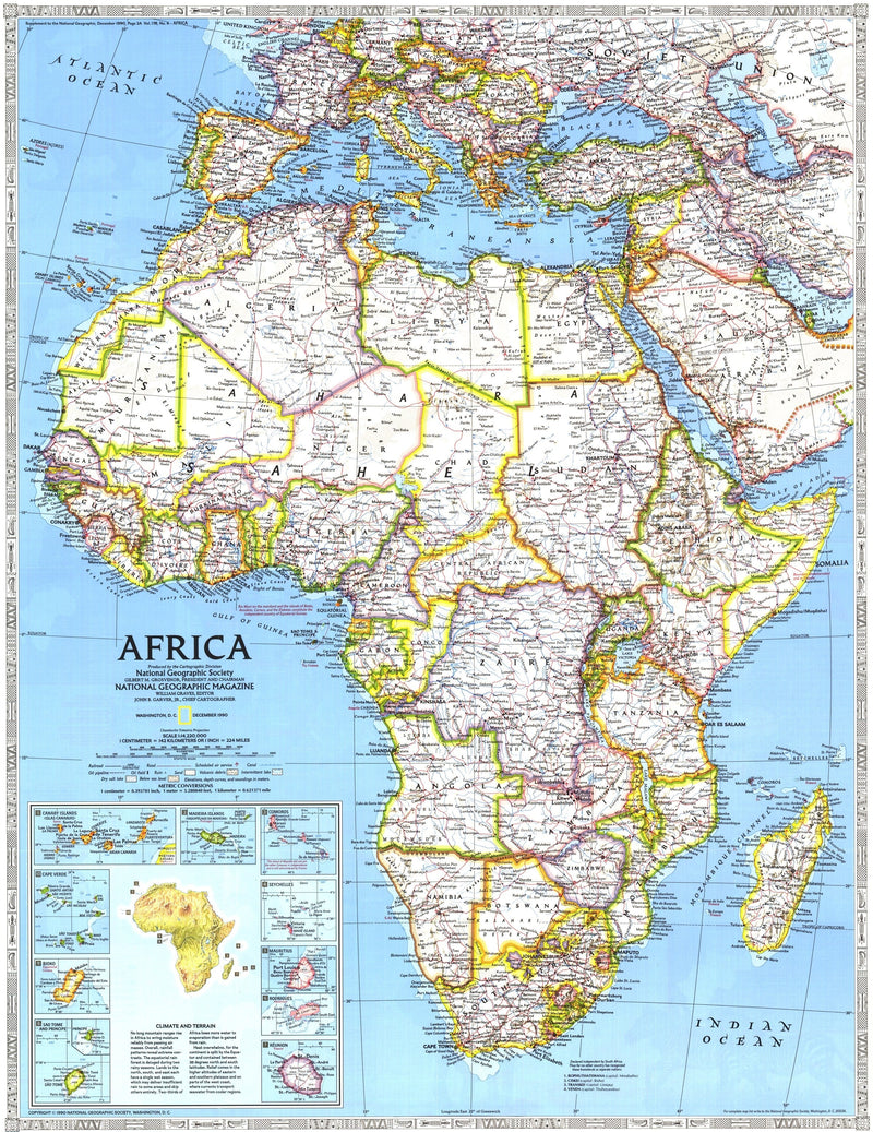 Africa Map 1990 Maps.com
