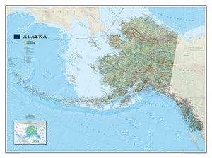 National Geographic Alaska Wall Map