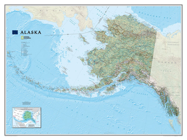 National Geographic Alaska Wall Map Maps.com