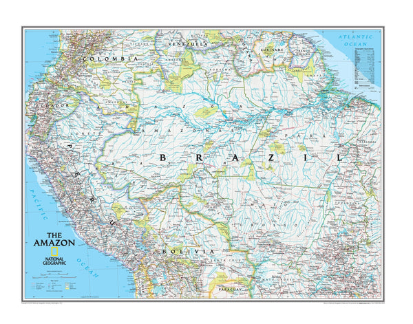 National Geographic Amazon Wall Map Maps.com