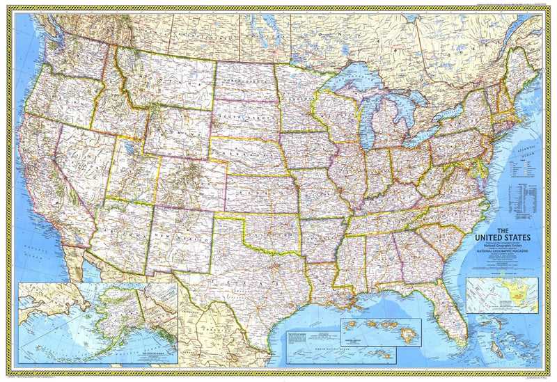 Americas Federal Lands Map 1982 Maps.com