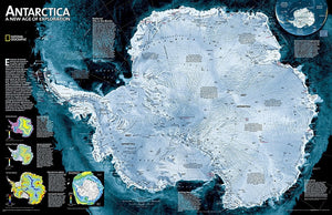 National Geographic Antarctica Satellite Wall Map