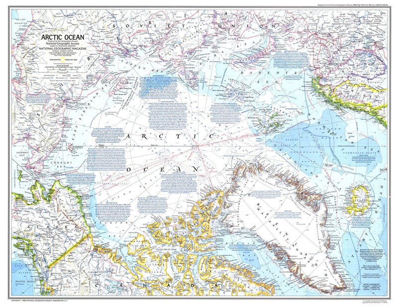Arctic Ocean Map 1983 Maps.com