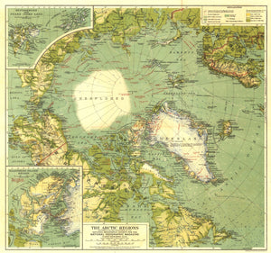 Arctic Regions Map 1925