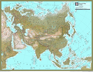 National Geographic Asia Physical Wall Map