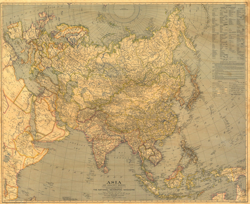 Asia Map 1933 Maps.com