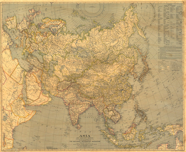 Asia Map 1933 Maps.com