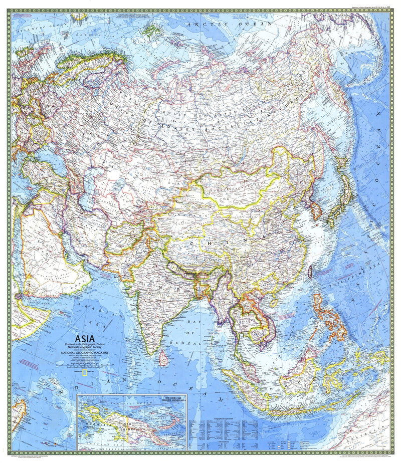 Asia Map 1971 Maps.com