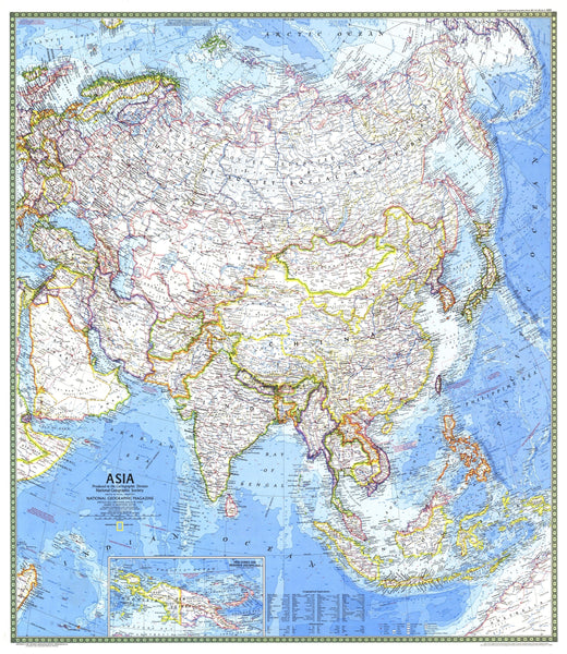 Asia Map 1971 Maps.com