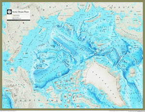 National Geographic Arctic Ocean Floor Wall Map