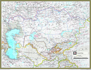 National Geographic Central Asian Republics Wall Map