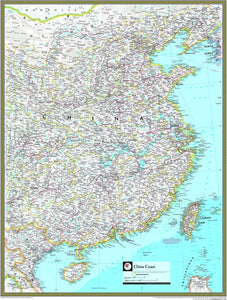 National Geographic Coast of China Wall Map