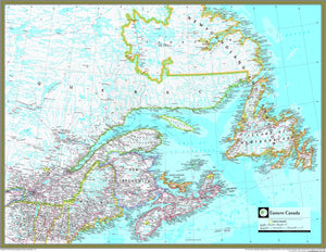 National Geographic Eastern Canada Wall Map