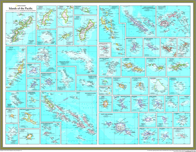 National Geographic Islands of the Pacific Wall Map Maps.com