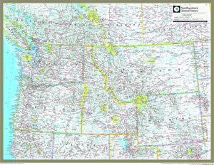 National Geographic Northwestern US Wall Map