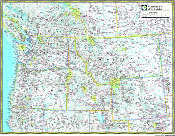 National Geographic Northwestern US Wall Map Maps.com