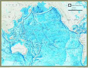 National Geographic Pacific Ocean Floor Wall Map