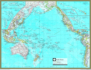 National Geographic Pacific Ocean Political Wall Map