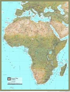 National Geographic Physical Africa Wall Map
