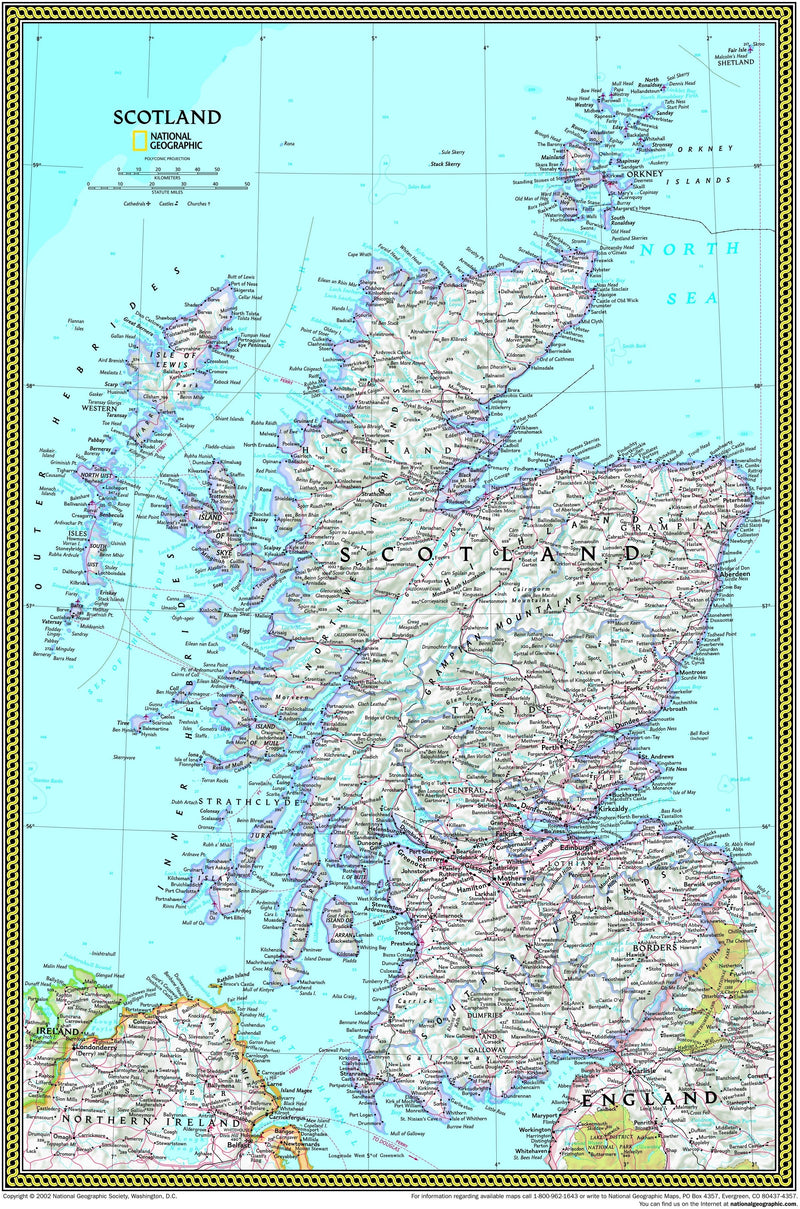 National Geographic Scotland Wall Map Maps.com