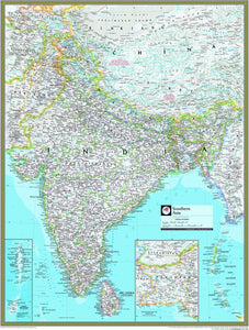 National Geographic Southern Asia Wall Map