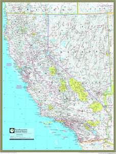 National Geographic Southwestern US Wall Map