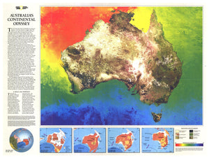 Australia Continental Odyssey Map 1988