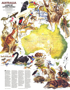 Australia, Land Of Living Fossils Map 1979