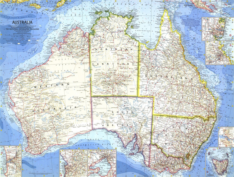 Australia Map 1963 Maps.com
