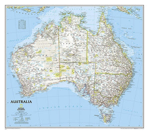 National Geographic Australia Wall Map