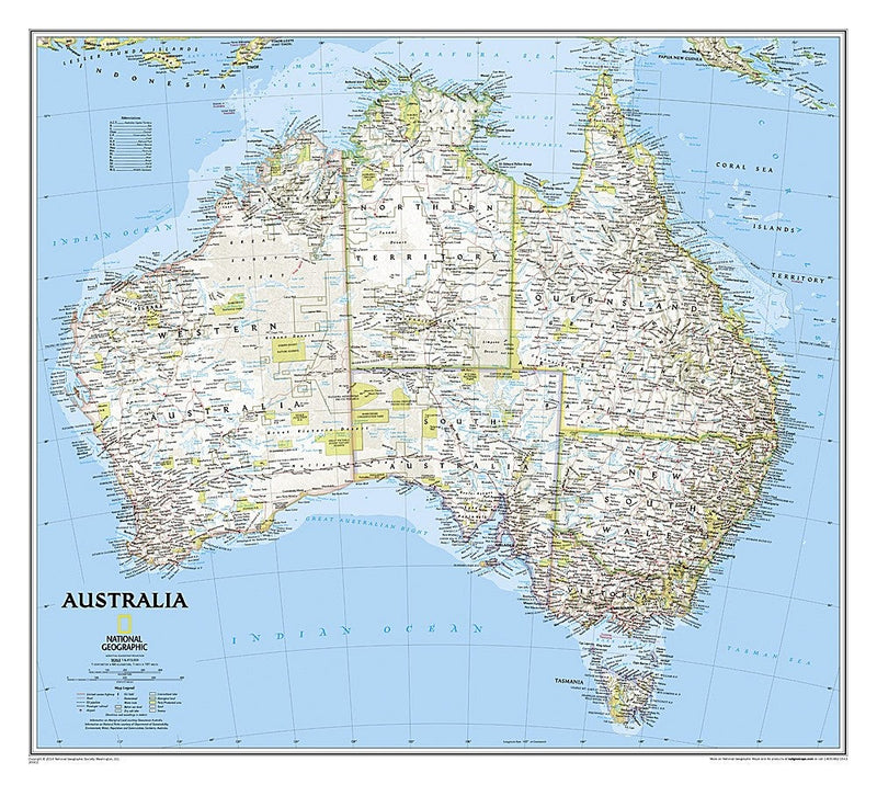National Geographic Australia Wall Map Eastview