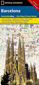 National Geographic Barcelona, Spain Destination Map