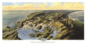 Birds Eye View Of The Panama Canal Map 1912